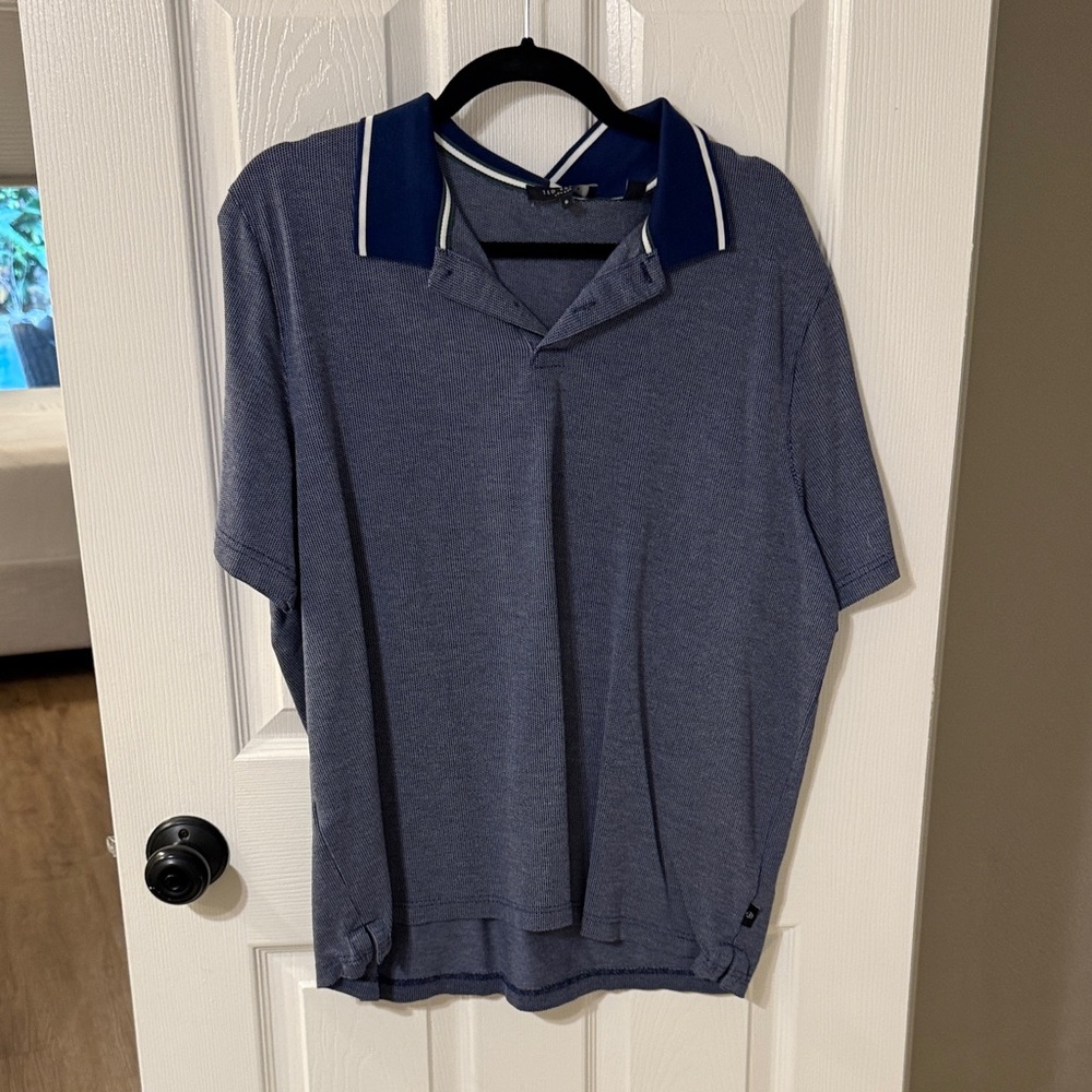 Ted Baker Navy Polo with White Trim